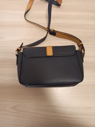 Borsetta tracolla/spalla blu e beige