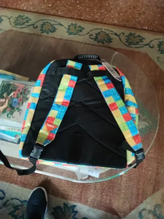 Mochila infantil diseño bloques construcción