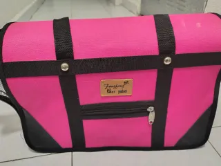 Transportín gato/perro pequeño rosa