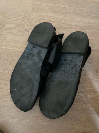 Sandalias Cangrejeras Zara Negras Talla 37