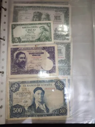 Colección de billetes antiguos