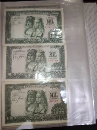 Colección de billetes antiguos