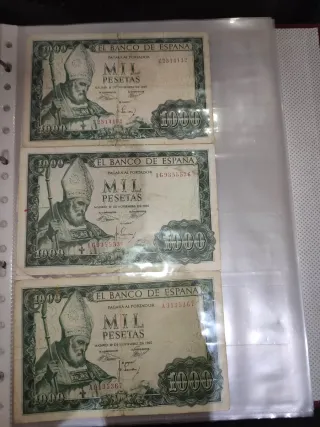 Colección de billetes antiguos