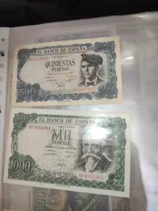 Colección de billetes antiguos