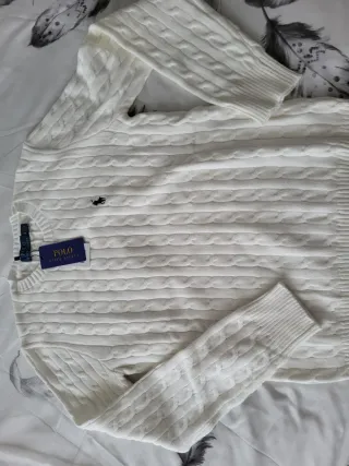 Suéter Polo Ralph Lauren Blanco Talla S