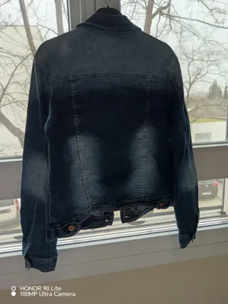 Chaqueta Vaquera Azul con Forro Estampado