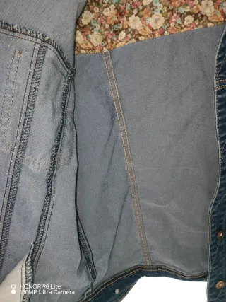 Chaqueta Vaquera Azul con Forro Estampado