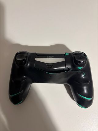 Mando PS4 Personalizado Negro y Verde