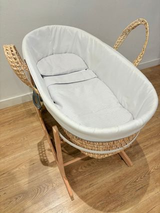 Capazo/Moisés mimbre + Soporte