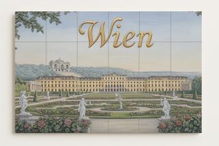 Mural cerámico de Viena con palacio imperial