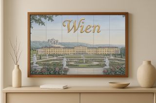 Mural cerámico de Viena con palacio imperial