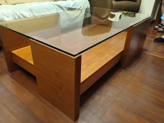 Mesa de centro madera y cristal