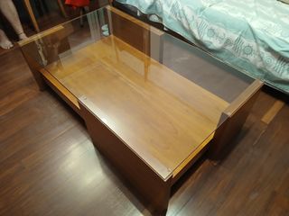 Mesa de centro madera y cristal