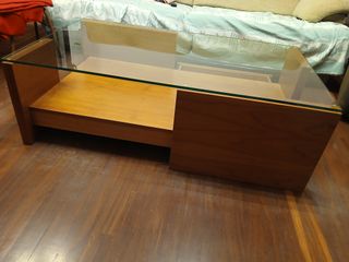 Mesa de centro madera y cristal