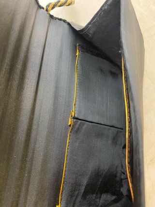 Bolso terciopelo negro apliques piedra años 70