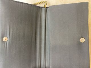 Bolso terciopelo negro apliques piedra años 70