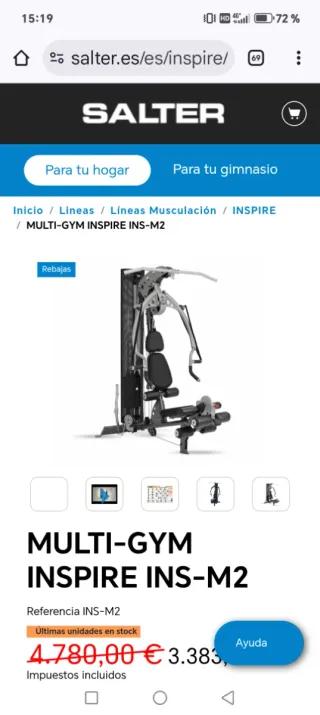 Vendo Máquina de gimnasio Inspire M2