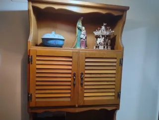 Mueble rústico de madera recibidor