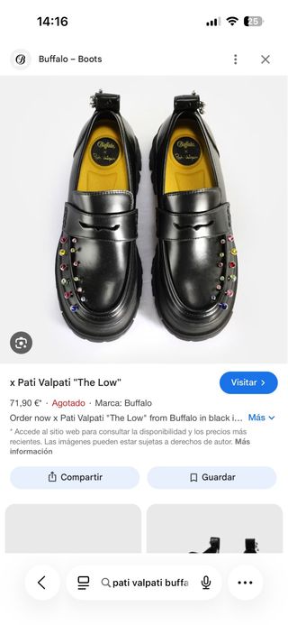 Mocasines Buffalo negros cuero vegano alta calidad