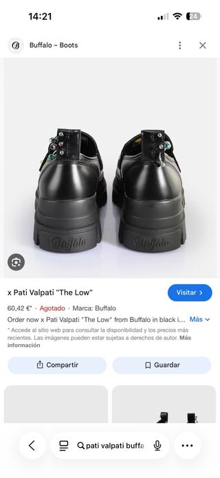 Mocasines Buffalo negros cuero vegano alta calidad