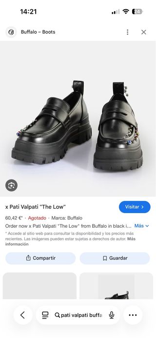 Mocasines Buffalo negros cuero vegano alta calidad