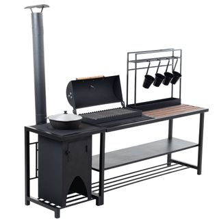 Parrilla con horno para caldero