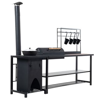 Parrilla con horno para caldero