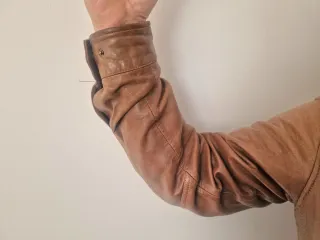 Cazadora Piel Marrón Hombre