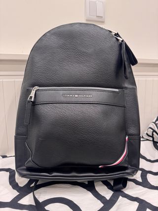 Mochila Tommy Hilfiger Piel Negra
