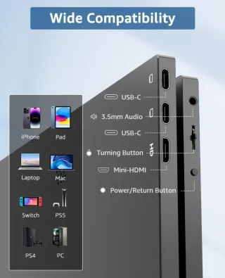 Monitor Portátil Yodoit 14° Full HD HDR