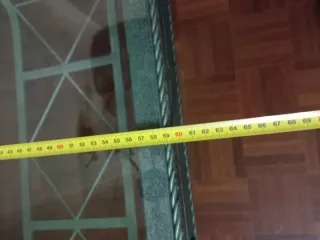 Mesa centro forja y hierro negra/verde