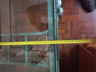 Mesa centro forja y hierro negra/verde