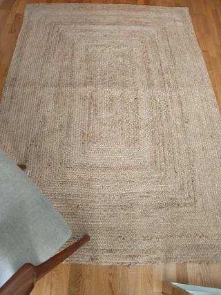 Alfombra Yute Rectangular Beige