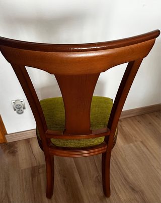 4 Sillas Comedor Madera Tapizadas