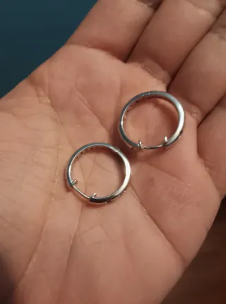 Pendientes Aro Plata Luna y Estrellas