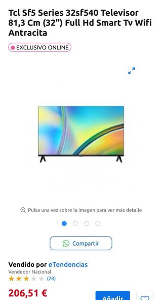 Televisión TCL Smart TV 32