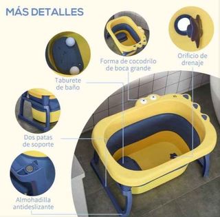 Bañera Plegable para Bebé Bañera Portátil