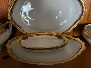 Vajilla Limoges Porcelana Baño Oro