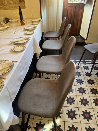 Lote 46 Sillas Comedor Tapizadas Madera