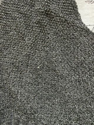 Top halter gris tejido