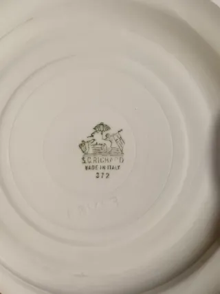 Set 4 Piatti Porcellana Fiori Richard and Ginori