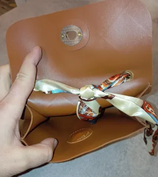 Borsa marrone con foulard NUOVA