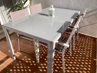 Mesa y 4 Sillas Jardín Leroy Merlin