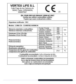 Estufa de leña EIDER BIOMASA