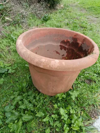 Macetero grande de plástico