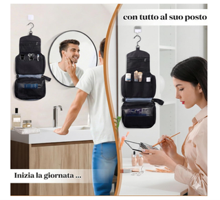 Beauty case Khanovi nero con gancio