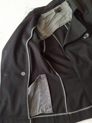 Cazadora tejido vaquero mujer negro