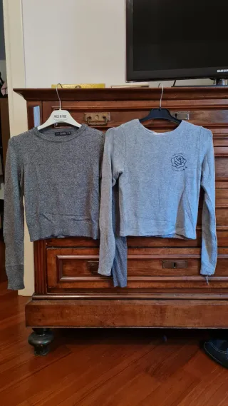Set 2 maglie manica lunga grigie