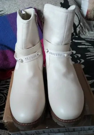 Botines blanco roto talla 40