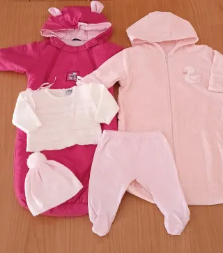 Lote de bebe de o a 1 mes niña